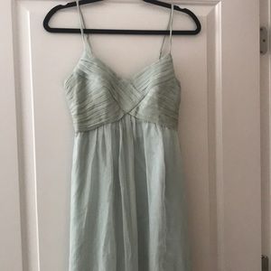 BHLDN sage bridesmaids dress